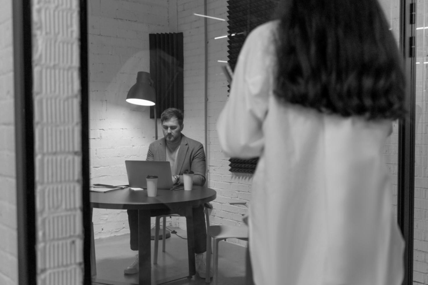 Detailed financial data analysis on digital screens